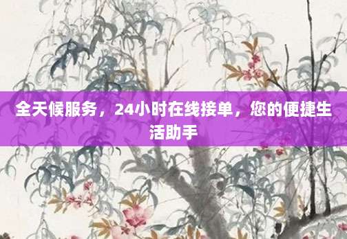全天候服务，24小时在线接单，您的便捷生活助手
