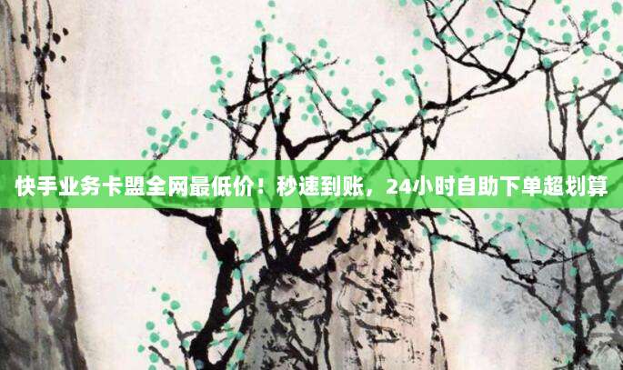 快手业务卡盟全网最低价!秒速到账,24小时自助下单超划算