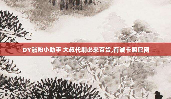 DY涨粉小助手 大叔代刷必来百货,有诚卡盟官网