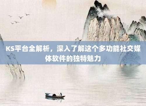 KS平台全解析，深入了解这个多功能社交媒体软件的独特魅力