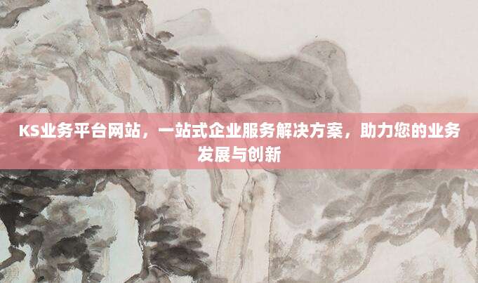 KS业务平台网站，一站式企业服务解决方案，助力您的业务发展与创新
