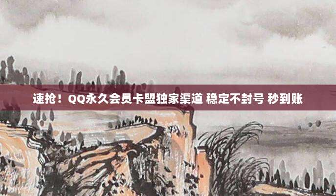 速抢！QQ永久会员卡盟独家渠道 稳定不封号 秒到账