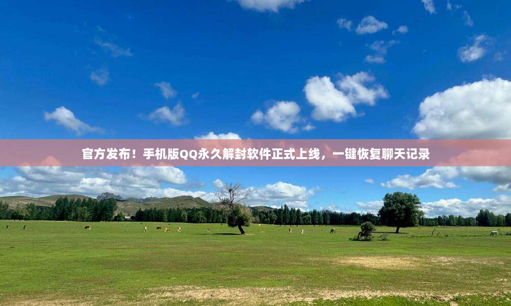 官方发布！手机版QQ永久解封软件正式上线，一键恢复聊天记录