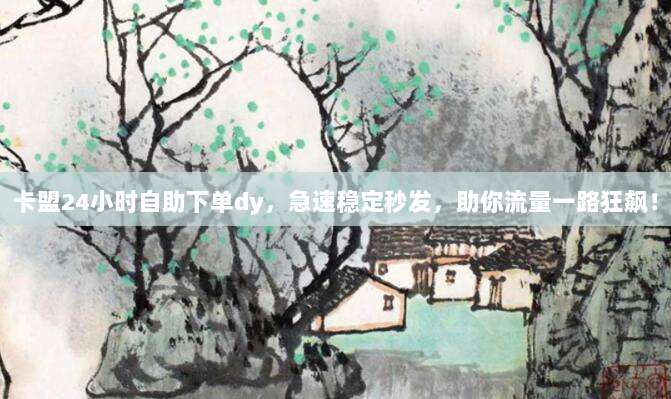 卡盟24小时自助下单dy，急速稳定秒发，助你流量一路狂飙！